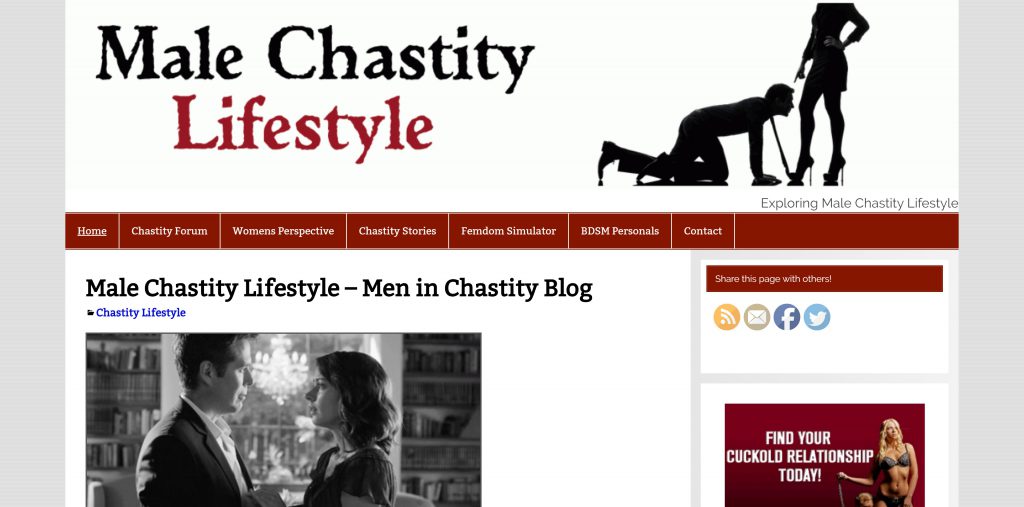 Male Chastity Blog photo image